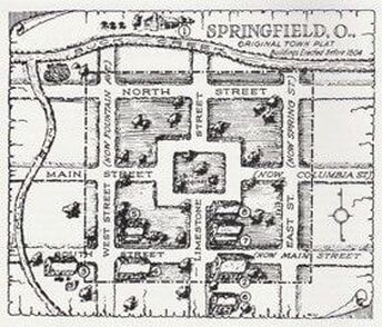 old map of springfield, OH